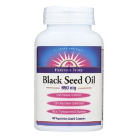 Heritage Store Black Seed Oil Dietary Supplement - 1 Each - 90 Vcap